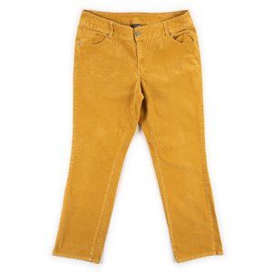Lane Bryant mustard yellow gold corduroy pants size 18